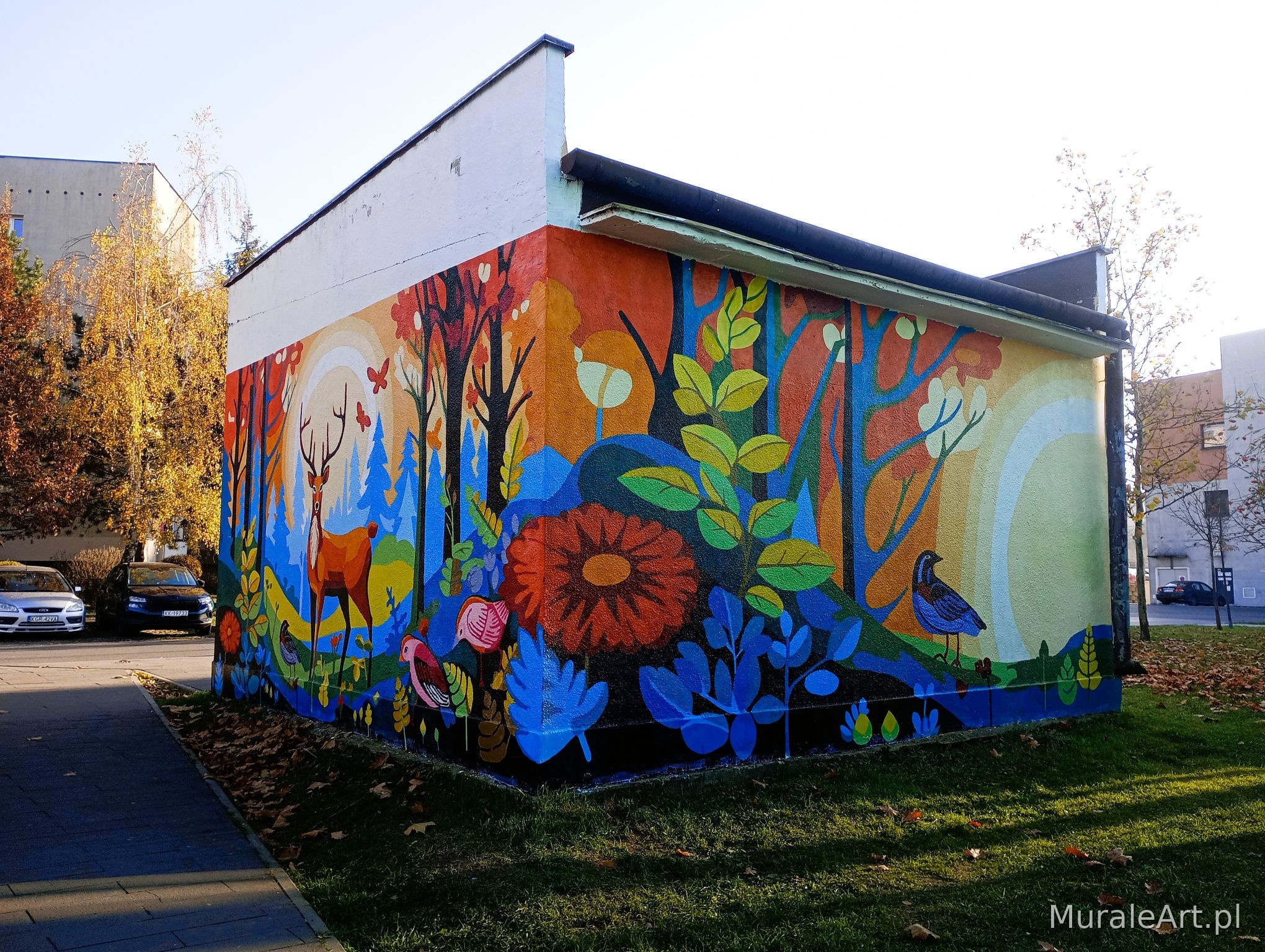 Mural Na skraju lasu w Krakowie