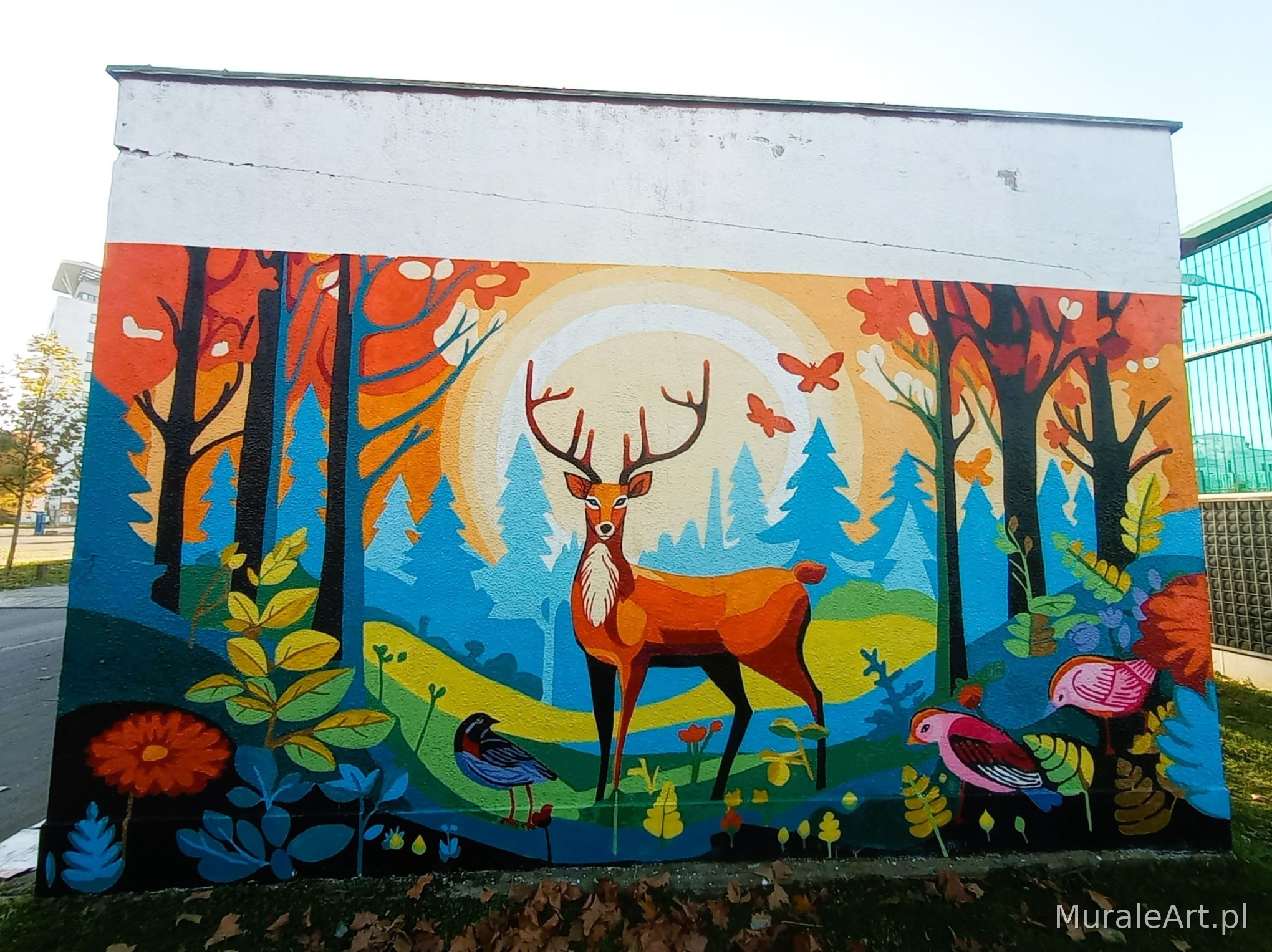 Mural Na skraju lasu w Krakowie