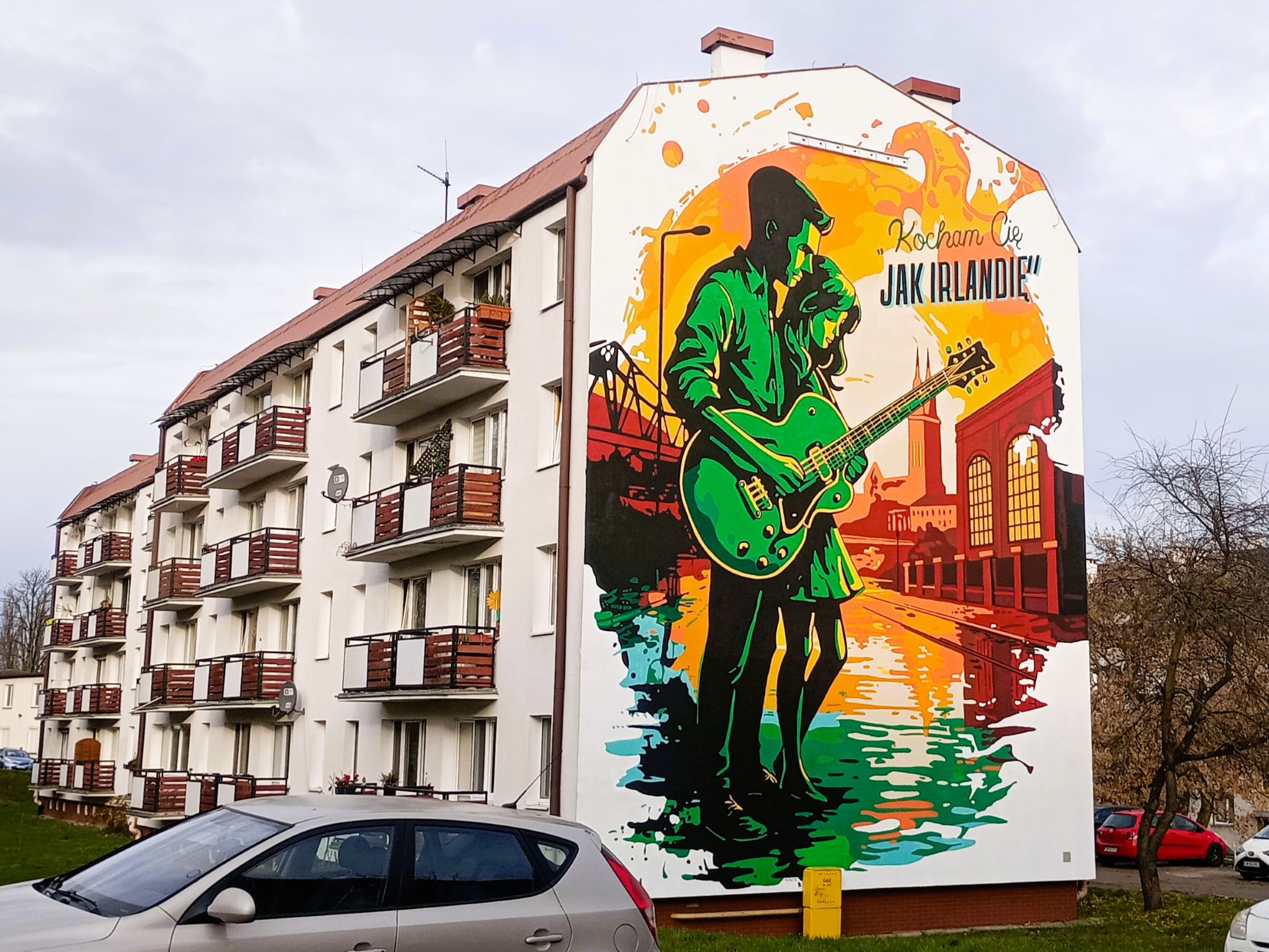 Mural Kocham Cię jak Irlandię we Włocławku - zdjęcie 3