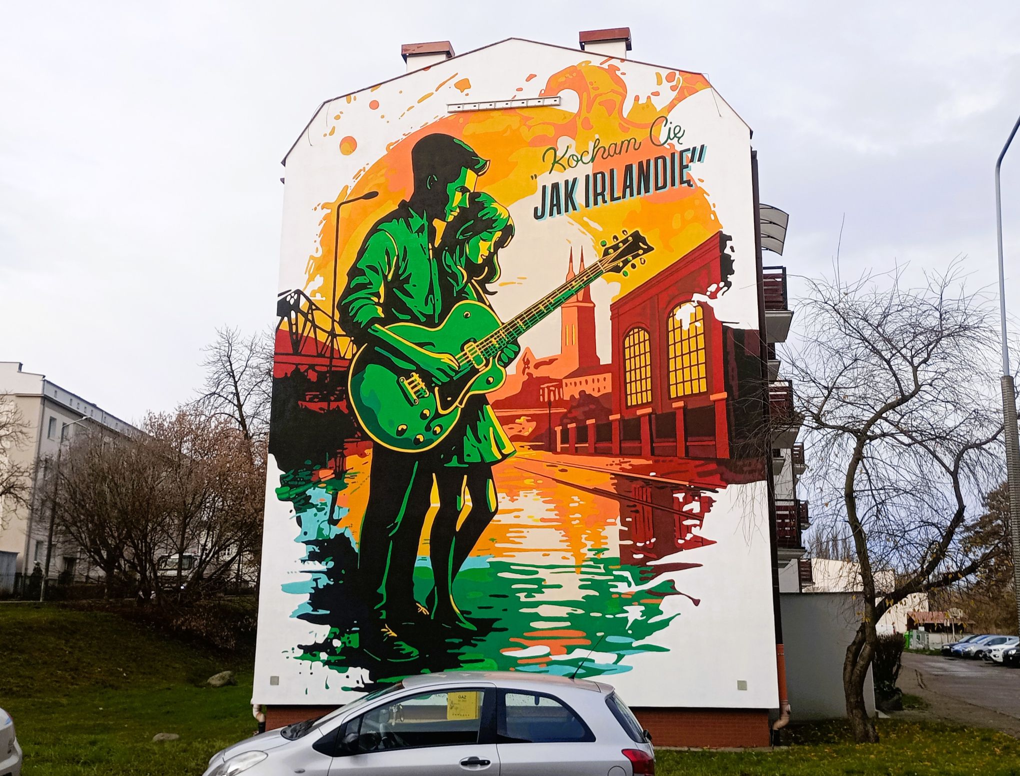 Mural Kocham Cię jak Irlandię we Włocławku - zdjęcie 2