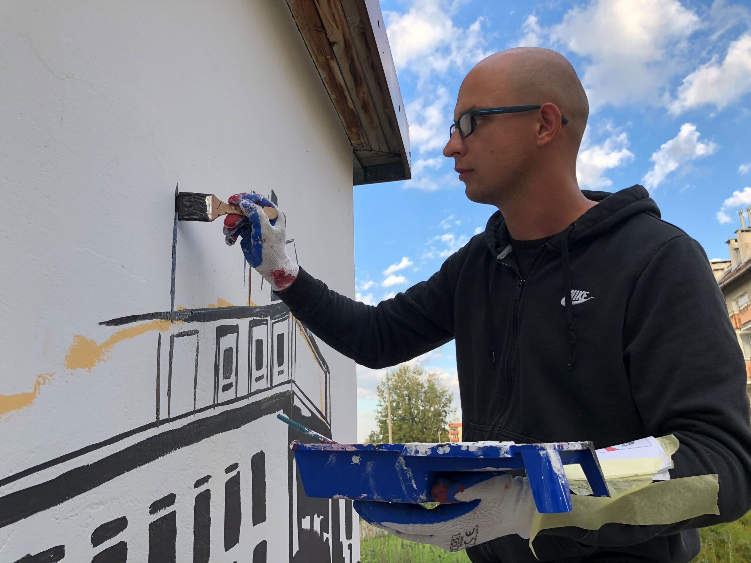 Mural na zamówienie wykonany przez Krystiana Dziewanowskiego - artystyczne malowanie ściany