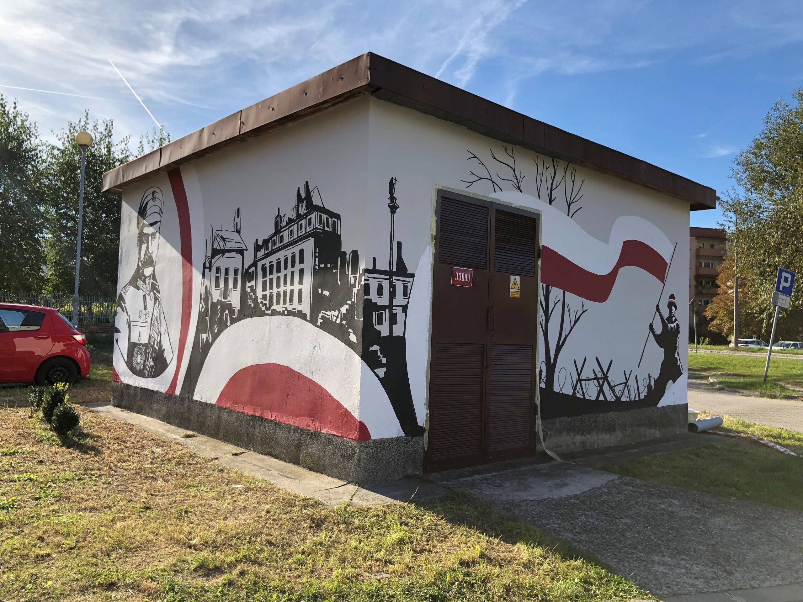 Mural patriotyczny z okazji 100-lecia odzyskania niepodległości Polski