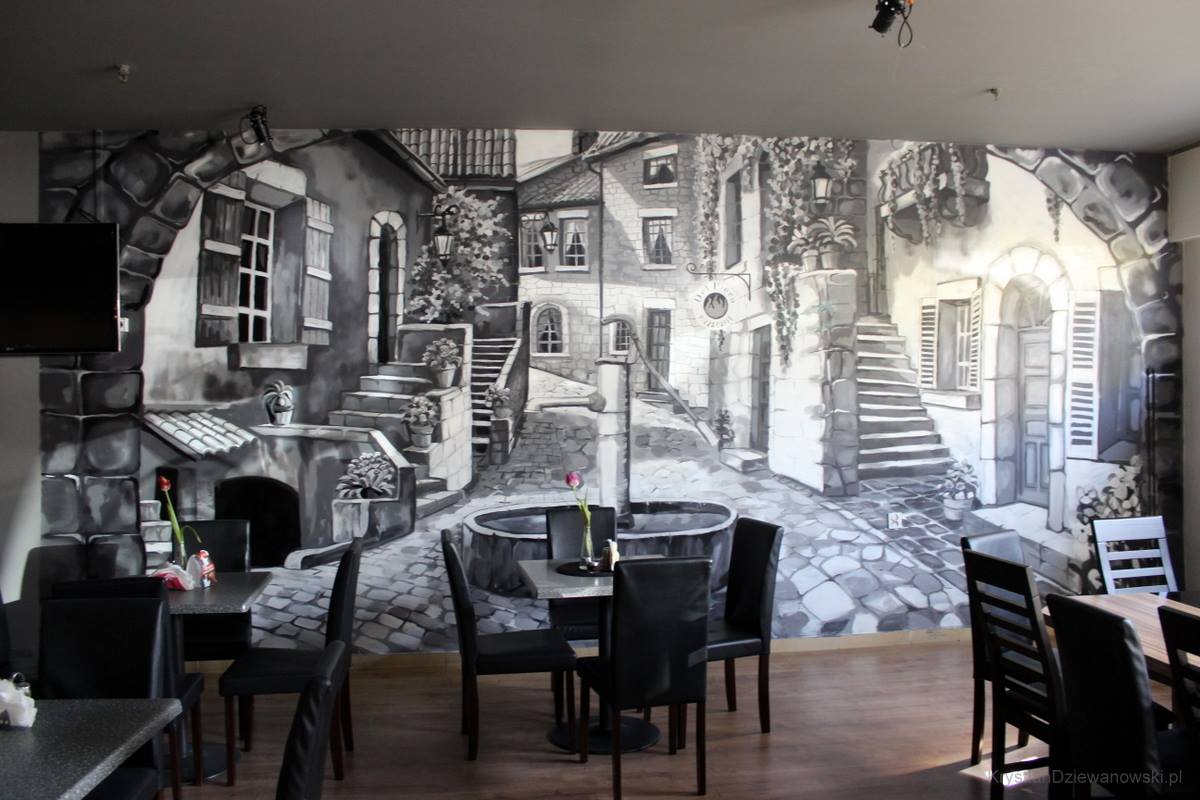 Mural do restauracji i hotelu